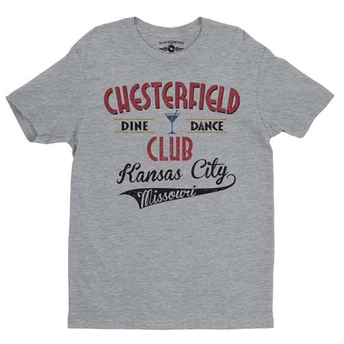 Vintage Chesterfield Club Kansas City T-Shirt - Lightweight Vintage Style - vintageathleticheather