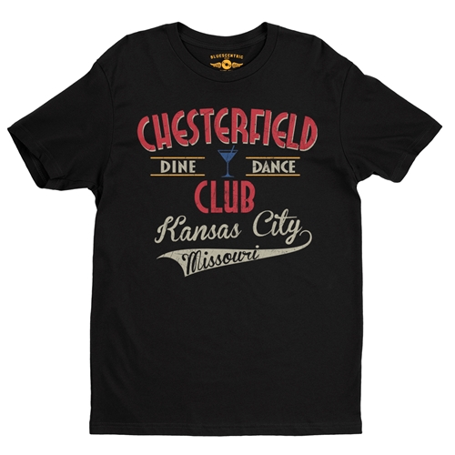 Vintage Chesterfield Club Kansas City T-Shirt - Lightweight Vintage Style - vintageblack