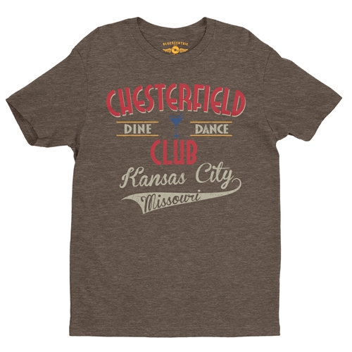 Vintage Chesterfield Club Kansas City T-Shirt - Lightweight Vintage Style - vintageheatherbrown