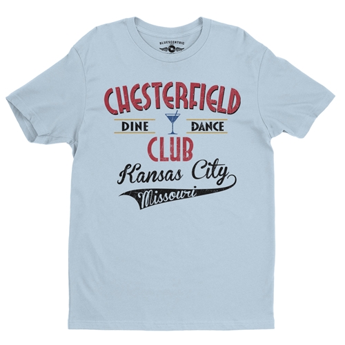 Vintage Chesterfield Club Kansas City T-Shirt - Lightweight Vintage Style - vintagethrowbackblue