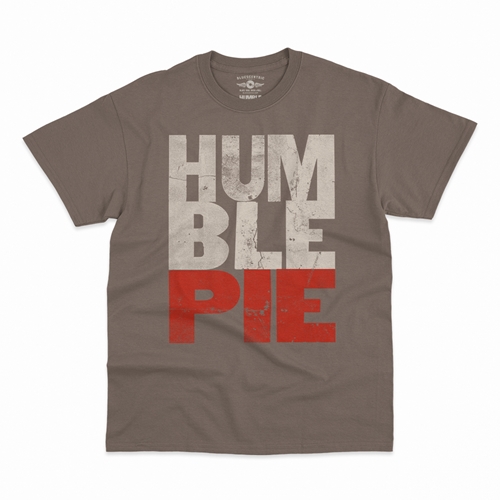 Humble Pie Stacked T-Shirt - Classic Heavy Cotton - classictaupe