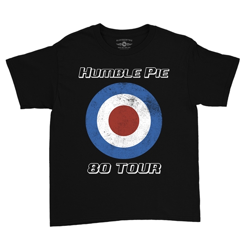 Humble Pie 80 Tour Target Youth T-Shirt - Lightweight Vintage Children & Toddlers - youthblack