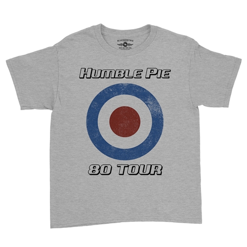 Humble Pie 80 Tour Target Youth T-Shirt - Lightweight Vintage Children & Toddlers - youthheatherathletic