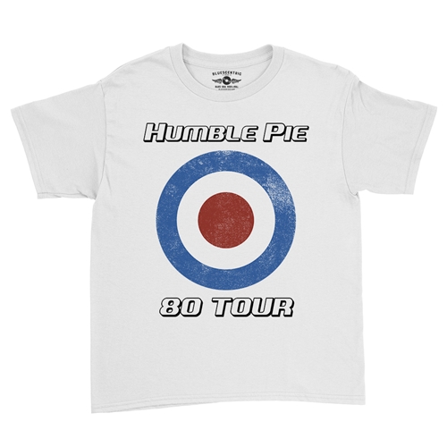 Humble Pie 80 Tour Target Youth T-Shirt - Lightweight Vintage Children & Toddlers - youthwhite