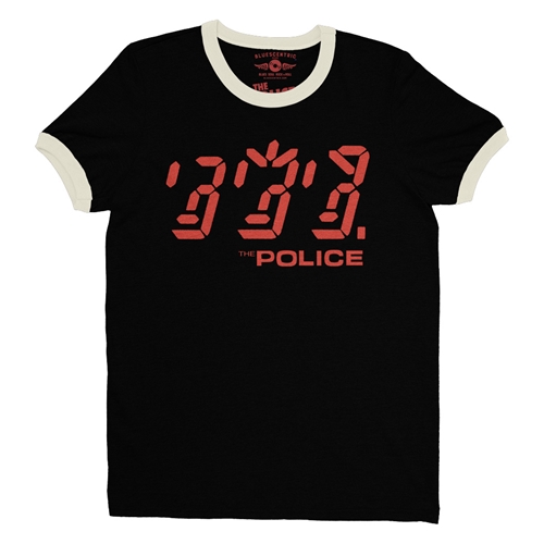 The Police Ghost In The Machine Album Ringer T-Shirt - ringerblackcreamtrim