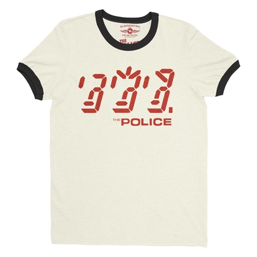 The Police Ghost In The Machine Album Ringer T-Shirt - ringernaturalblacktrim