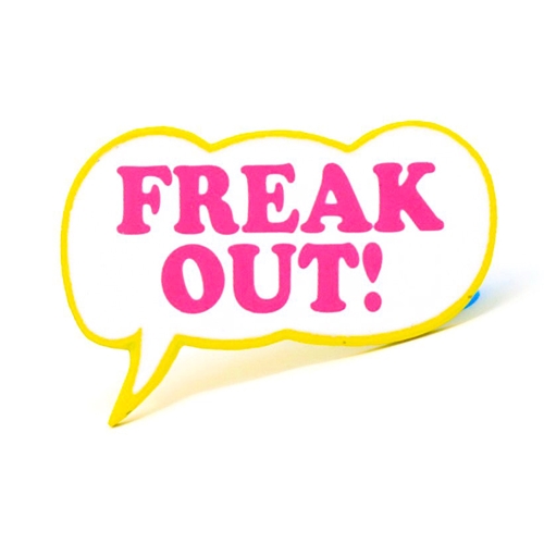 Frank Zappa Freak Out Bubble Enamel Pin