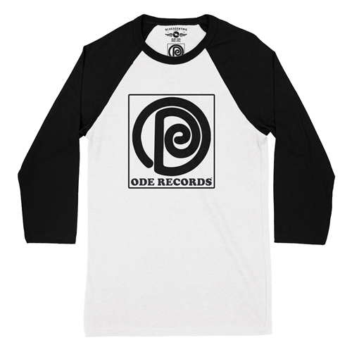 Ode Records Baseball T-Shirt - raglanwhiteblacksleeve