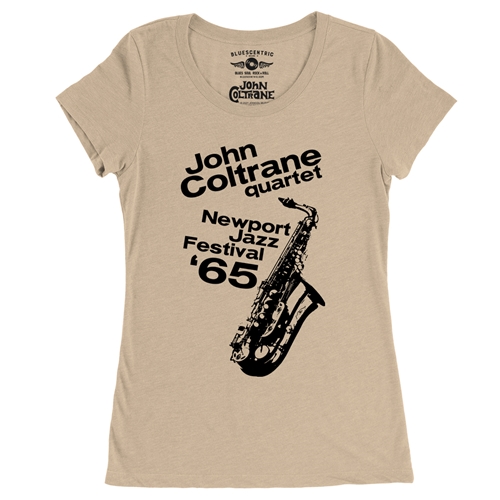 John Coltrane at Newport Jazz Festival Ladies T Shirt - Relaxed Fit - ladiessanddune