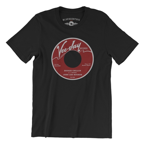John Lee Hooker Vinyl T-Shirt - Lightweight Vintage Style - vintageblack