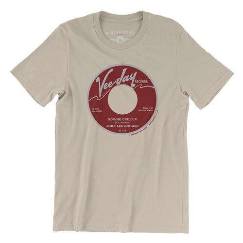 John Lee Hooker Vinyl T-Shirt - Lightweight Vintage Style - vintagecream