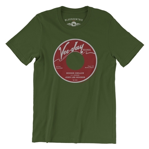 John Lee Hooker Vinyl T-Shirt - Lightweight Vintage Style - vintageolive