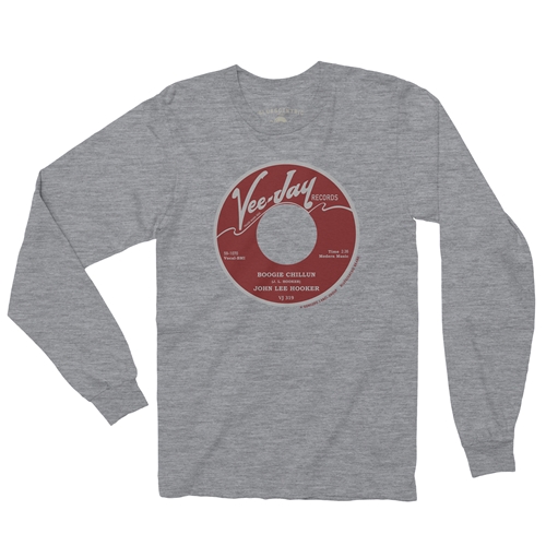 John Lee Hooker Vinyl Record Long Sleeve T-Shirt - longsleeveathleticheather