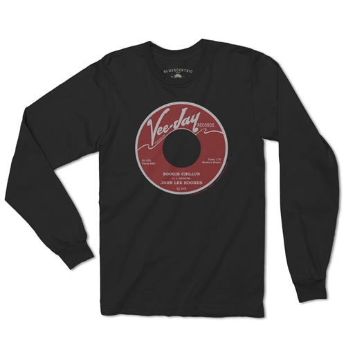 John Lee Hooker Vinyl Record Long Sleeve T-Shirt - longsleeveblack