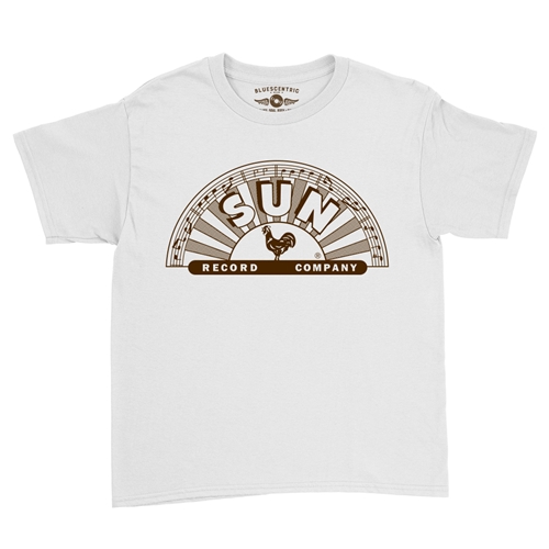 Classic Brown Sun Records Logo Youth T-Shirt - Lightweight Vintage Children & Toddlers - youthwhite
