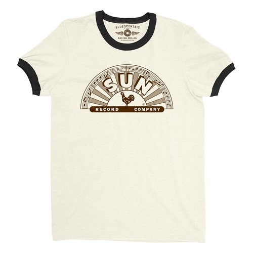 Classic Brown Sun Records Logo Ringer T-Shirt