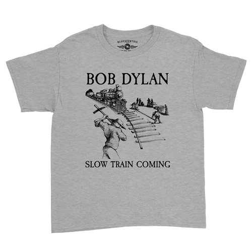 Bob Dylan Slow Train Coming Album Youth T-Shirt - Lightweight Vintage Children & Toddlers - youthheatherathletic
