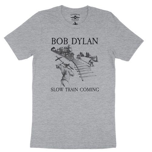 Bob Dylan Slow Train Coming Album T-Shirt - Lightweight Vintage Style - vintageathleticheather