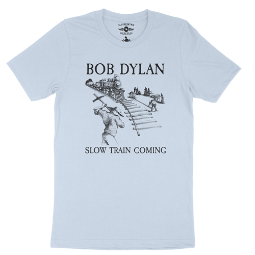 Bob Dylan Slow Train Coming Album T-Shirt - Lightweight Vintage Style - vintagethrowbackblue