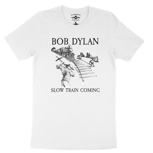 Bob Dylan Slow Train Coming Album T-Shirt - Lightweight Vintage Style - vintagewhite