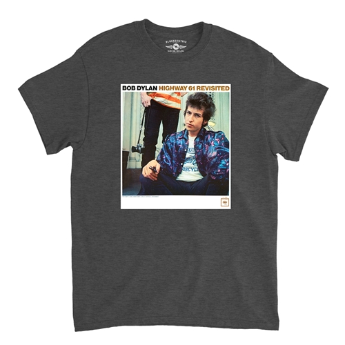 Bob Dylan Highway 61 Revisited T-Shirt - Classic Heavy Cotton - classicheathergrey