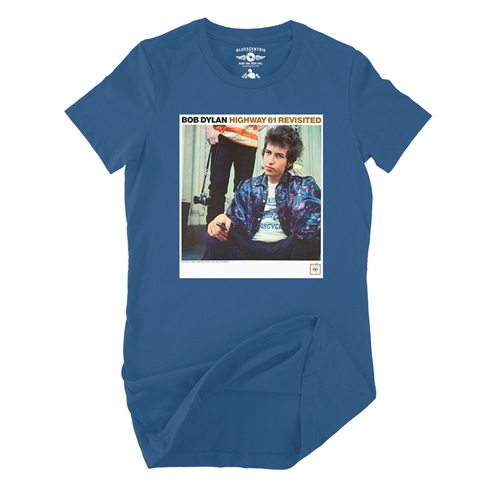 Bob Dylan Highway 61 Revisited Ladies T Shirt - Relaxed Fit - ladiesblue