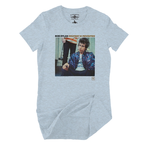 Bob Dylan Highway 61 Revisited Ladies T Shirt - Relaxed Fit - ladiesheatherprismblue