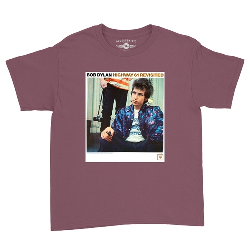 Bob Dylan Highway 61 Revisited Youth T-Shirt - Lightweight Vintage Children & Toddlers - youthheathermaroon