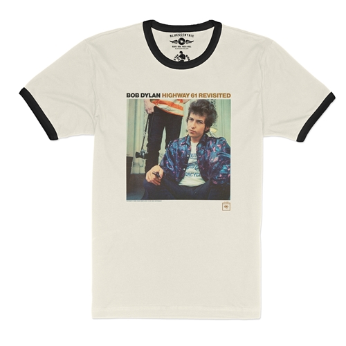Bob Dylan Highway 61 Revisited Ringer T-Shirt - ringernaturalblacktrim