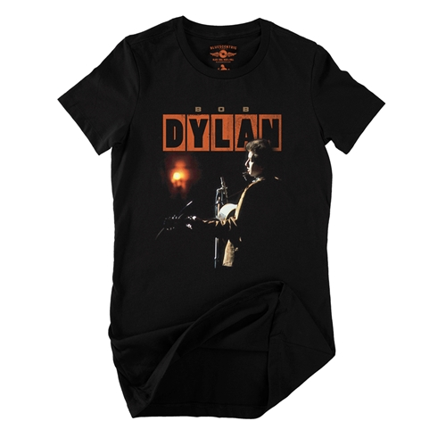 Bob Dylan Greenwich Ladies T Shirt - Relaxed Fit - ladiesblack