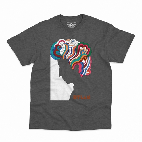 Bob Dylan Milton Glaser T-Shirt - Classic Heavy Cotton - classicheathergrey