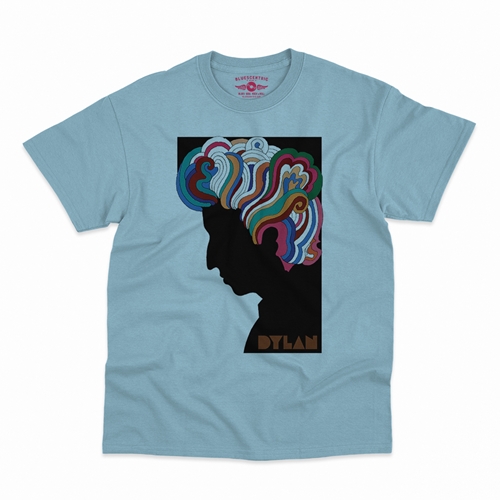 Bob Dylan Milton Glaser T-Shirt - Classic Heavy Cotton - classiclightblue