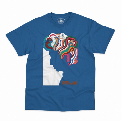 Bob Dylan Milton Glaser T-Shirt - Classic Heavy Cotton - classicroyalblue