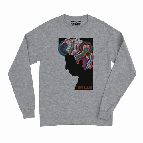 Bob Dylan Milton Glaser Long Sleeve T-Shirt - longsleeveathleticheather