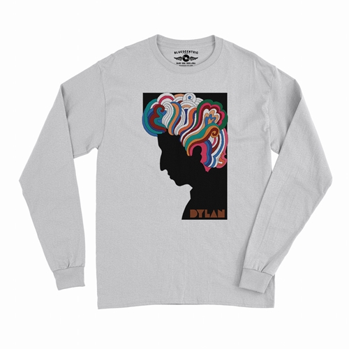 Bob Dylan Milton Glaser Long Sleeve T-Shirt - longsleevewhite