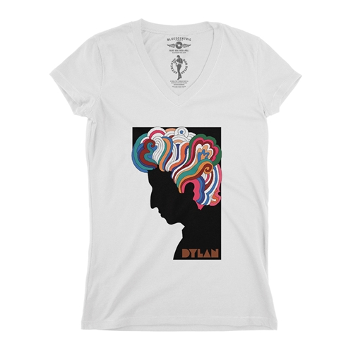 Bob Dylan Milton Glaser V-Neck T Shirt - Women