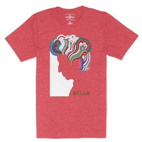 Bob Dylan Milton Glaser T-Shirt - Lightweight Vintage Style - vintageheatherred