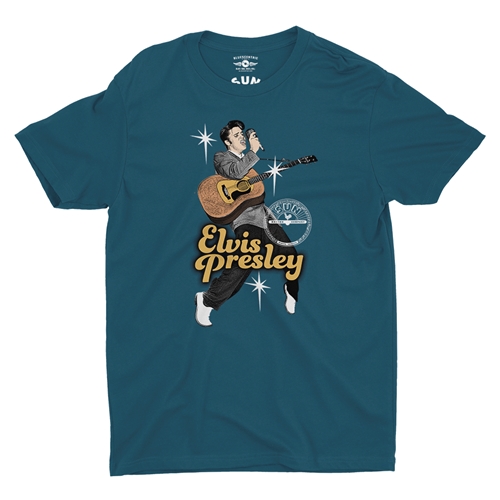 Elvis Presley Olympia 1956 T-Shirt - Lightweight Vintage Style - vintagedeepteal