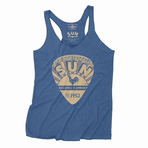 Sun Records Yellow Guitar Pick Racerback Tank - Women