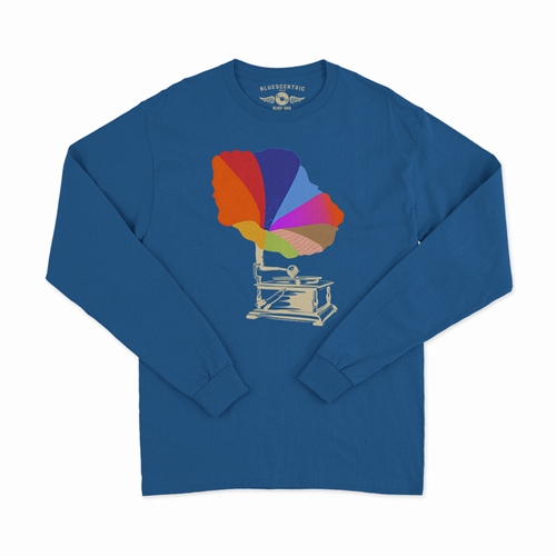 Blooming Gramophone Long Sleeve T-Shirt - longsleeveblue