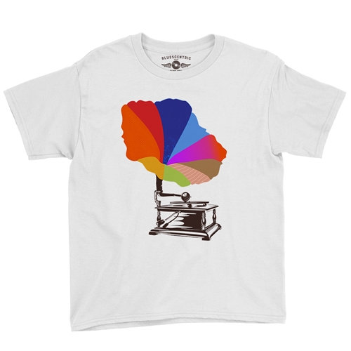 Blooming Gramophone Youth T-Shirt - Lightweight Vintage Children & Toddlers - youthwhite