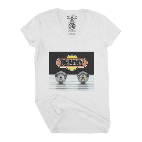 Tommy Pinball Logo V-Neck T Shirt - Women