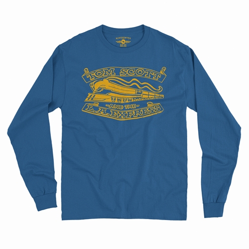 Tom Scott L.A. Express Buckle Logo Long Sleeve T-Shirt - longsleeveblue