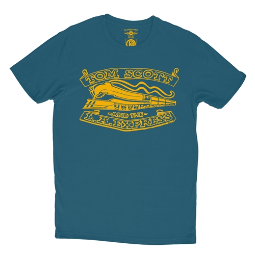 Tom Scott L.A. Express Buckle Logo T-Shirt - Lightweight Vintage Style - vintagedeepteal