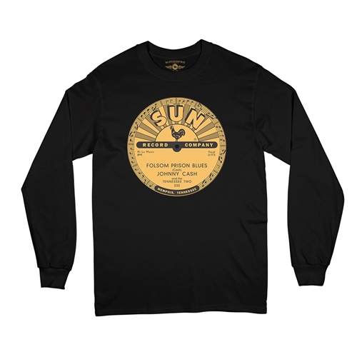 Sun Records Johnny Cash Folsom Prison Long Sleeve T-Shirt - longsleeveblack