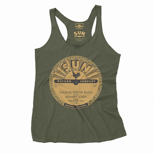 Sun Records Johnny Cash Folsom Prison Racerback Tank - Women