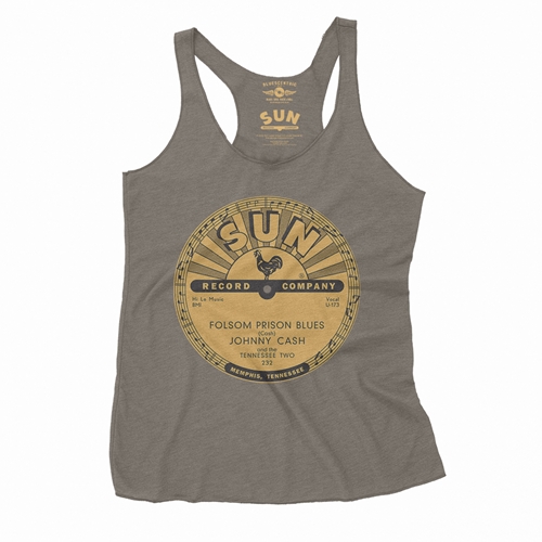 Sun Records Johnny Cash Folsom Prison Racerback Tank - Women