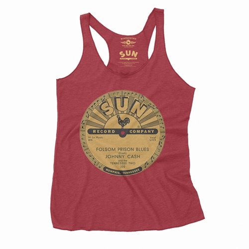 Sun Records Johnny Cash Folsom Prison Racerback Tank - Women