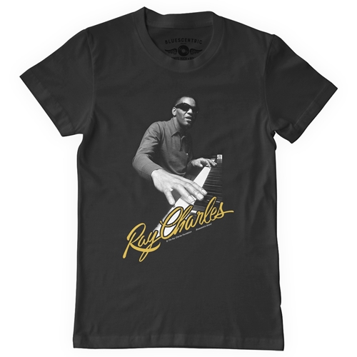 Ray Charles Piano T-Shirt - Classic Heavy Cotton - classicblack