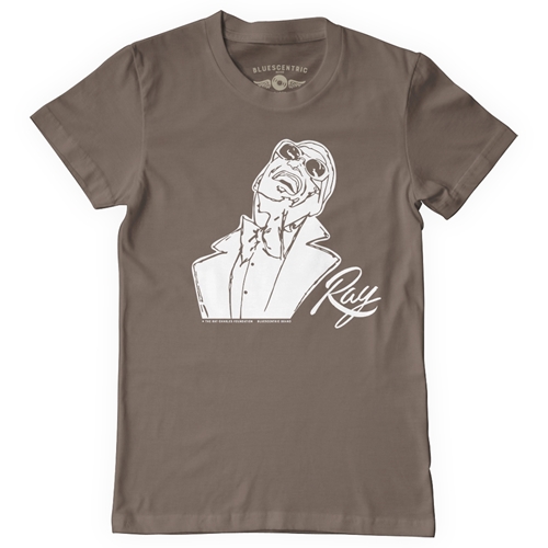 Ray Charles Sketch T-Shirt - Classic Heavy Cotton - classictaupe